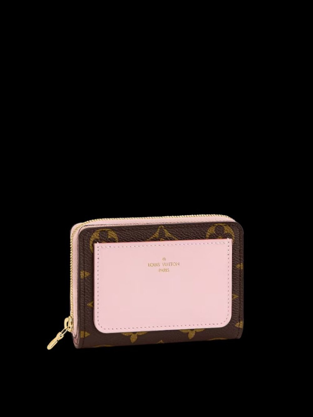 Louis Vuitton Lou Wallet — Monogram Canvas with Rose Pink Trim NWT